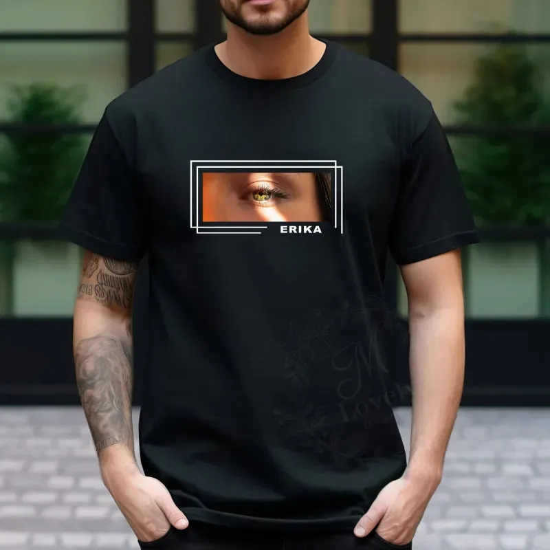 Custom Eyes Sketch Tee – Personalised Art from Photo Gift