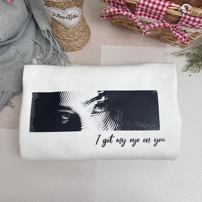 Custom Eyes Sketch Tee – Personalised Art from Photo Gift