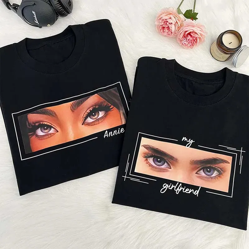 Custom Eyes Sketch Tee – Personalised Art from Photo Gift