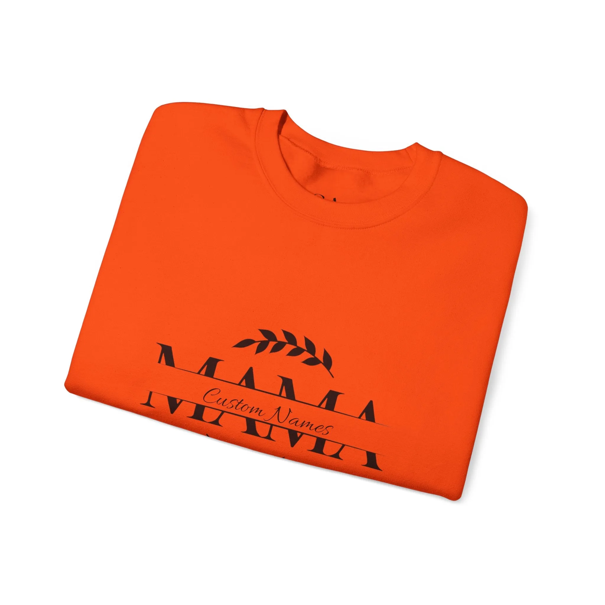 Custom Names Mama Crewnrck Sweatshirt