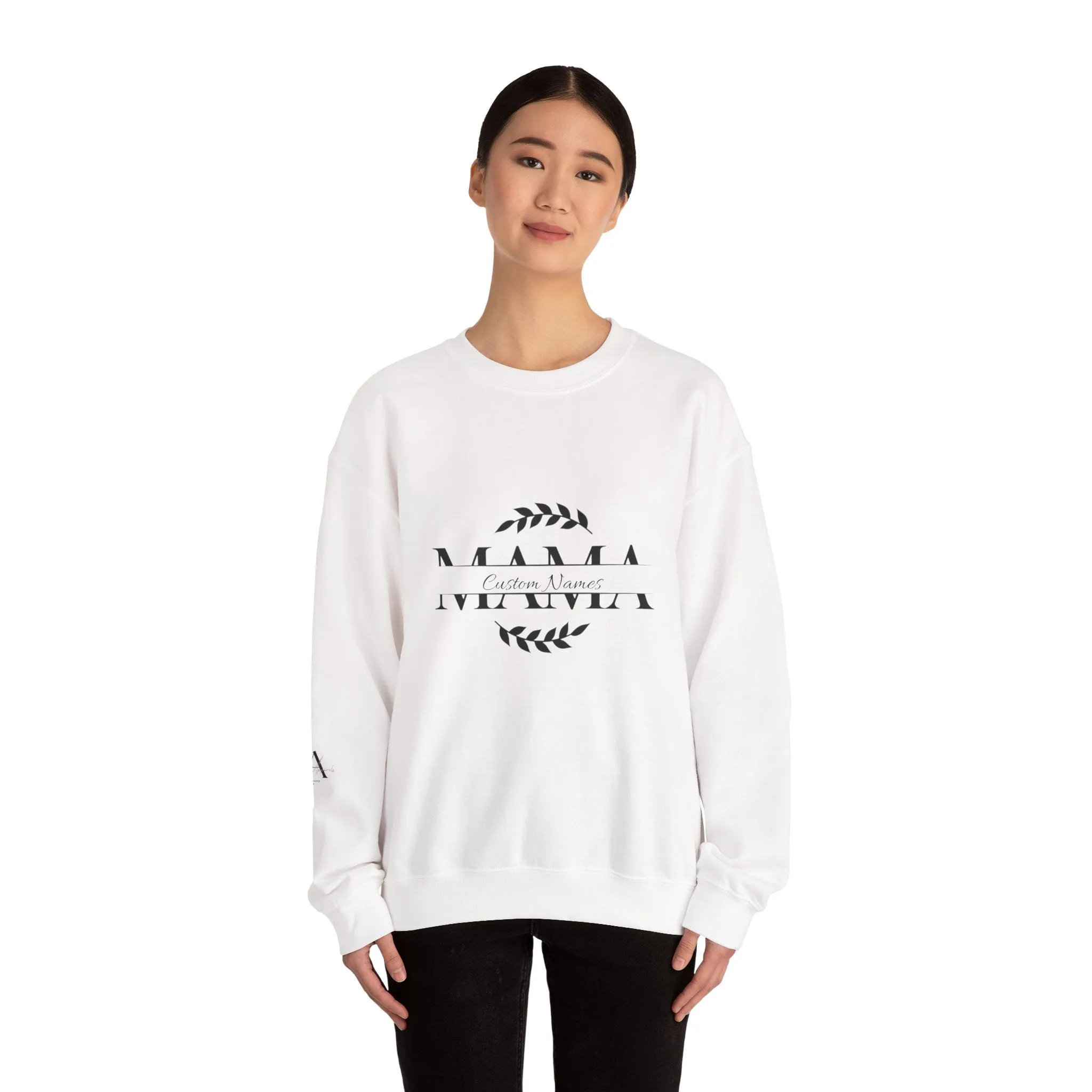 Custom Names Mama Crewnrck Sweatshirt