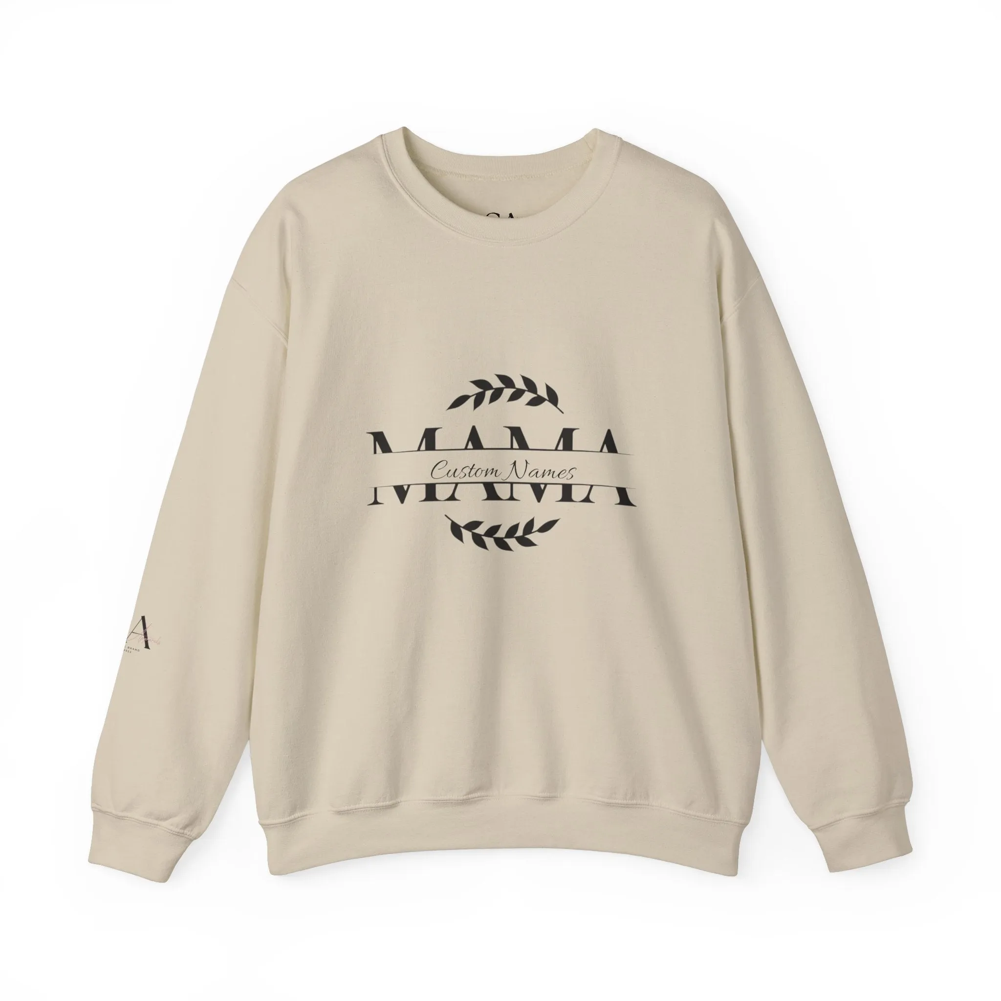 Custom Names Mama Crewnrck Sweatshirt