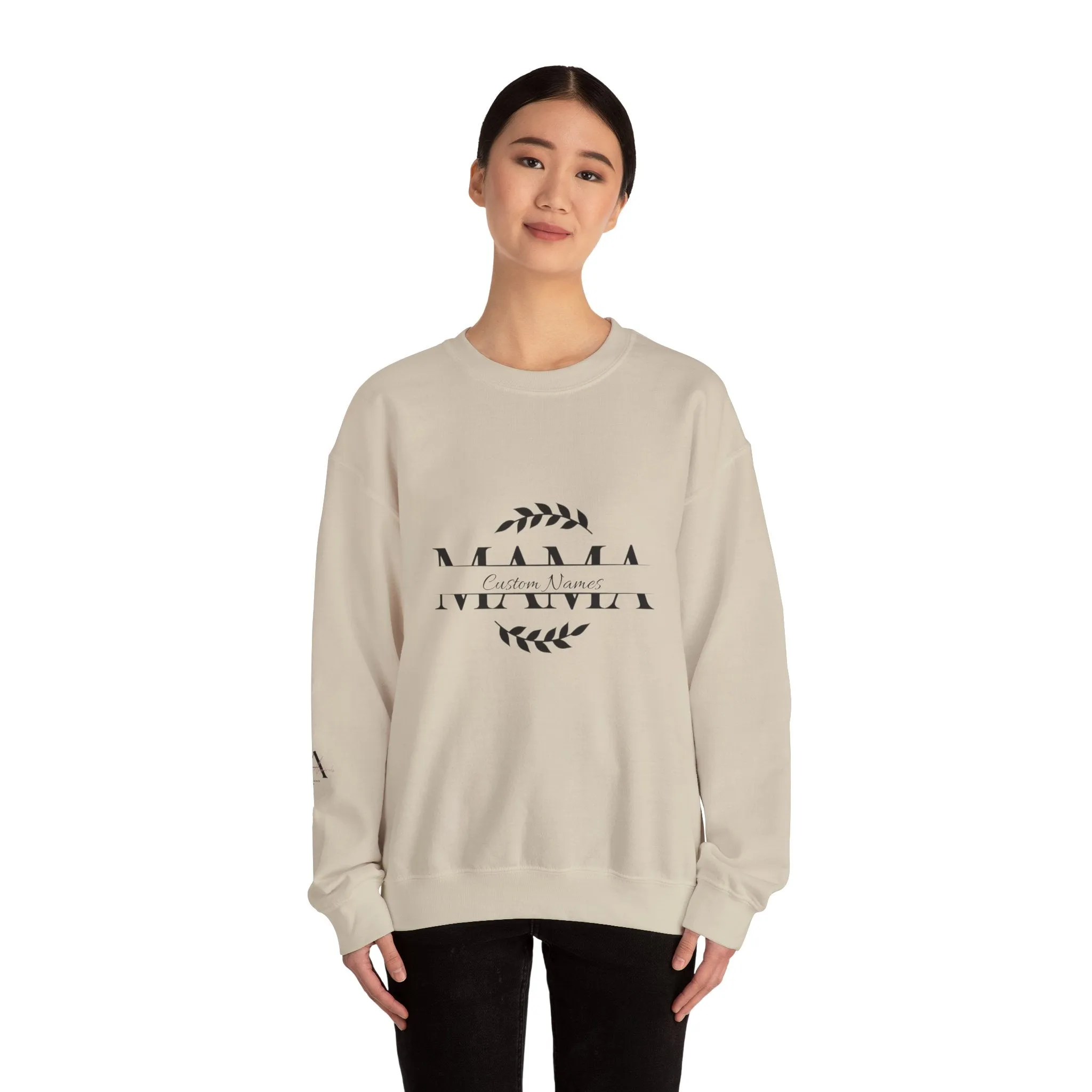 Custom Names Mama Crewnrck Sweatshirt