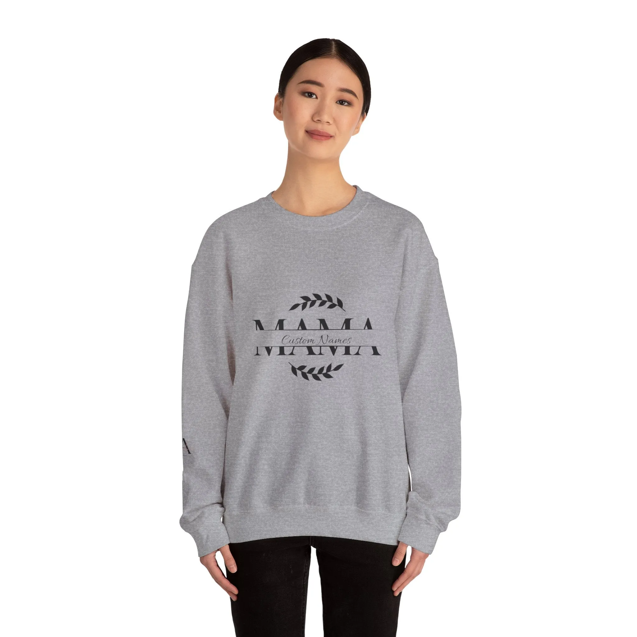 Custom Names Mama Crewnrck Sweatshirt