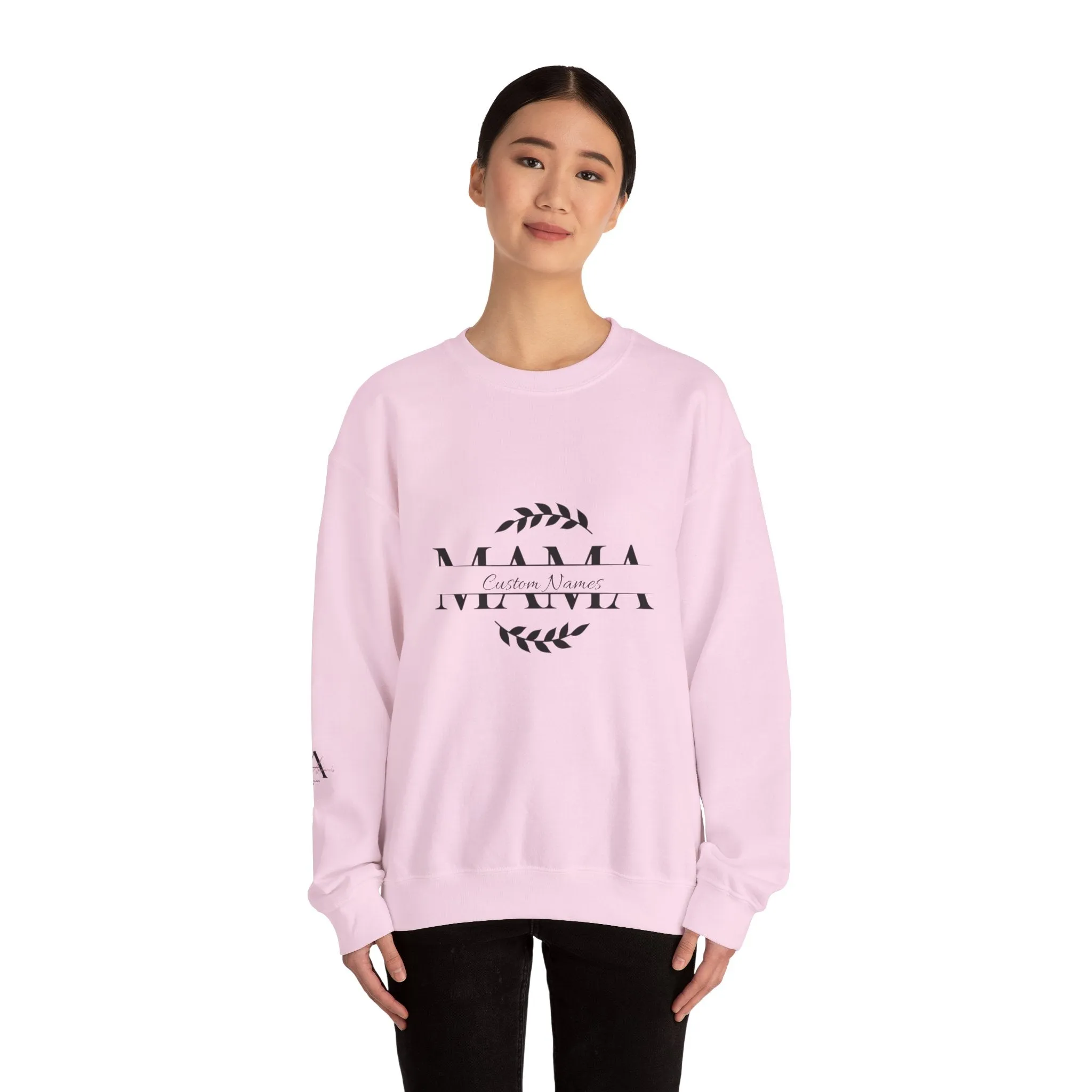 Custom Names Mama Crewnrck Sweatshirt