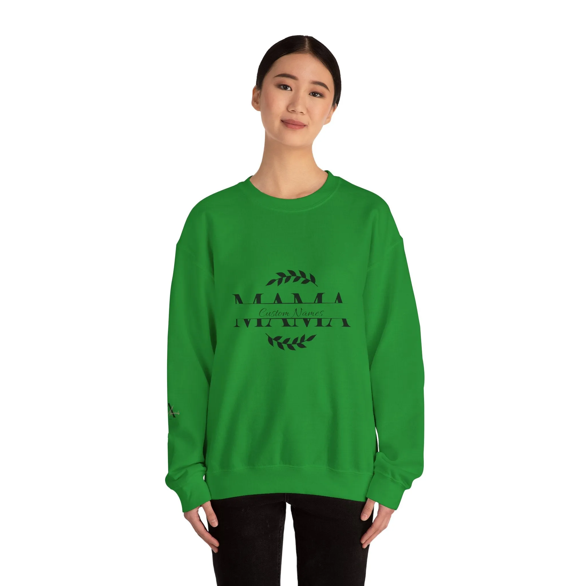 Custom Names Mama Crewnrck Sweatshirt