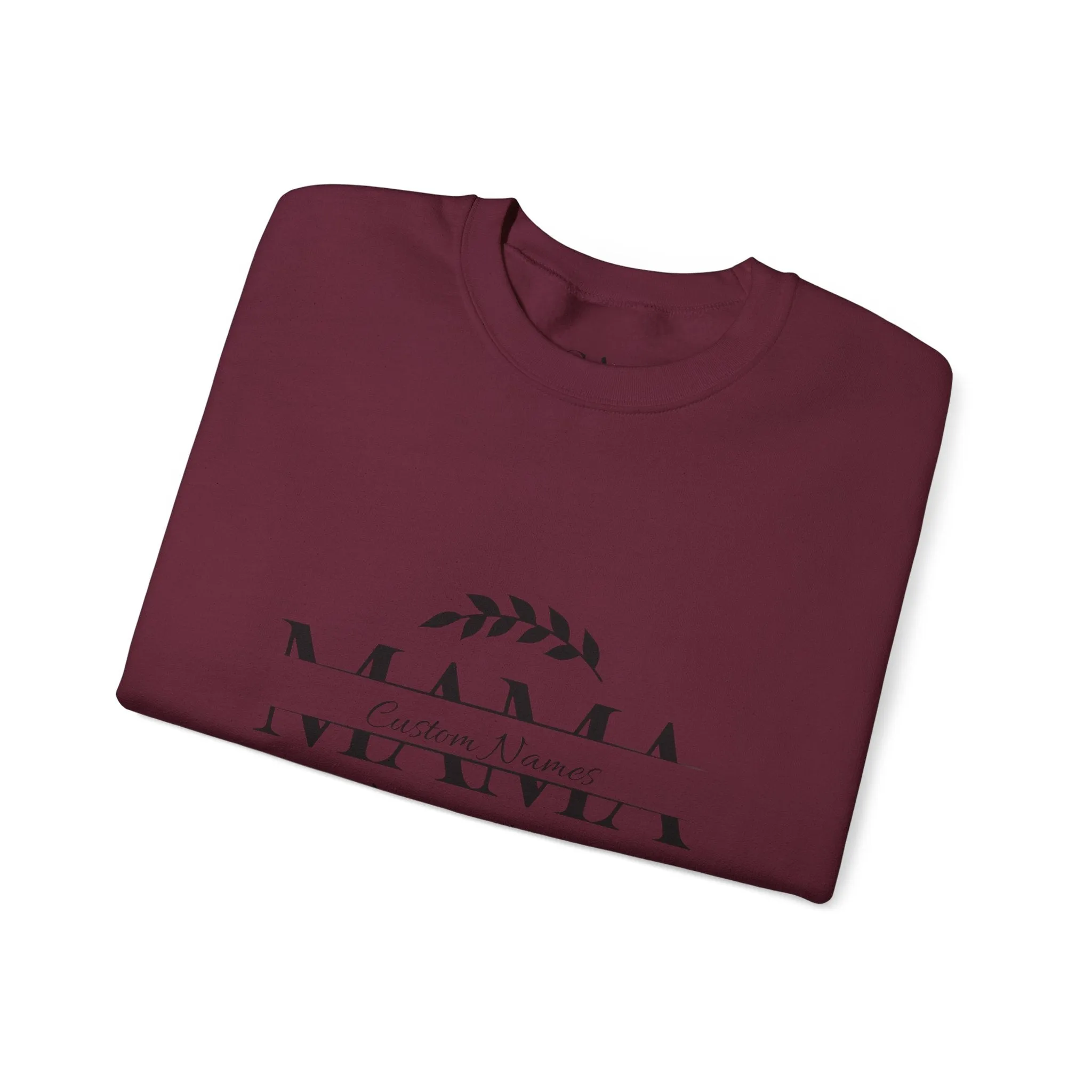 Custom Names Mama Crewnrck Sweatshirt
