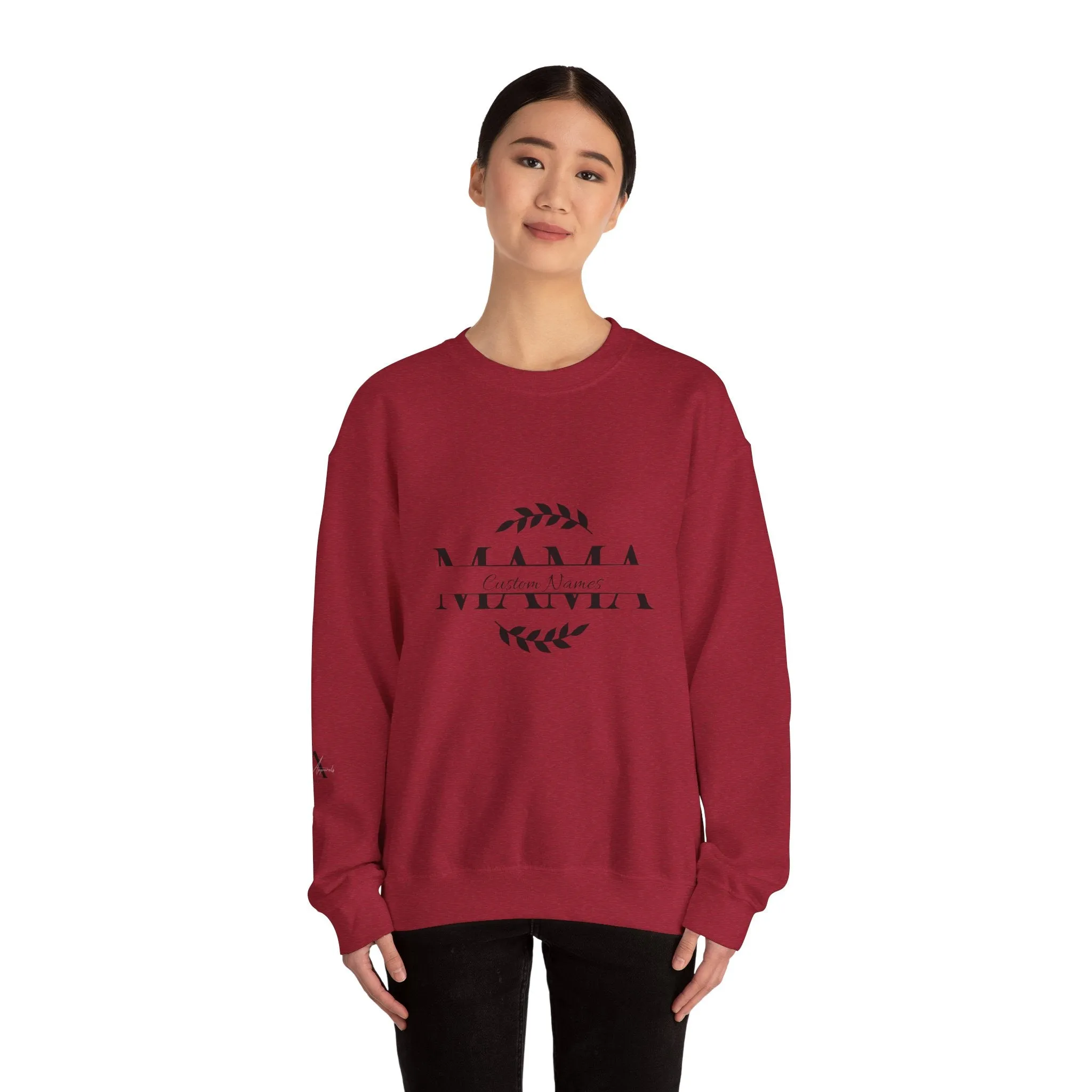 Custom Names Mama Crewnrck Sweatshirt