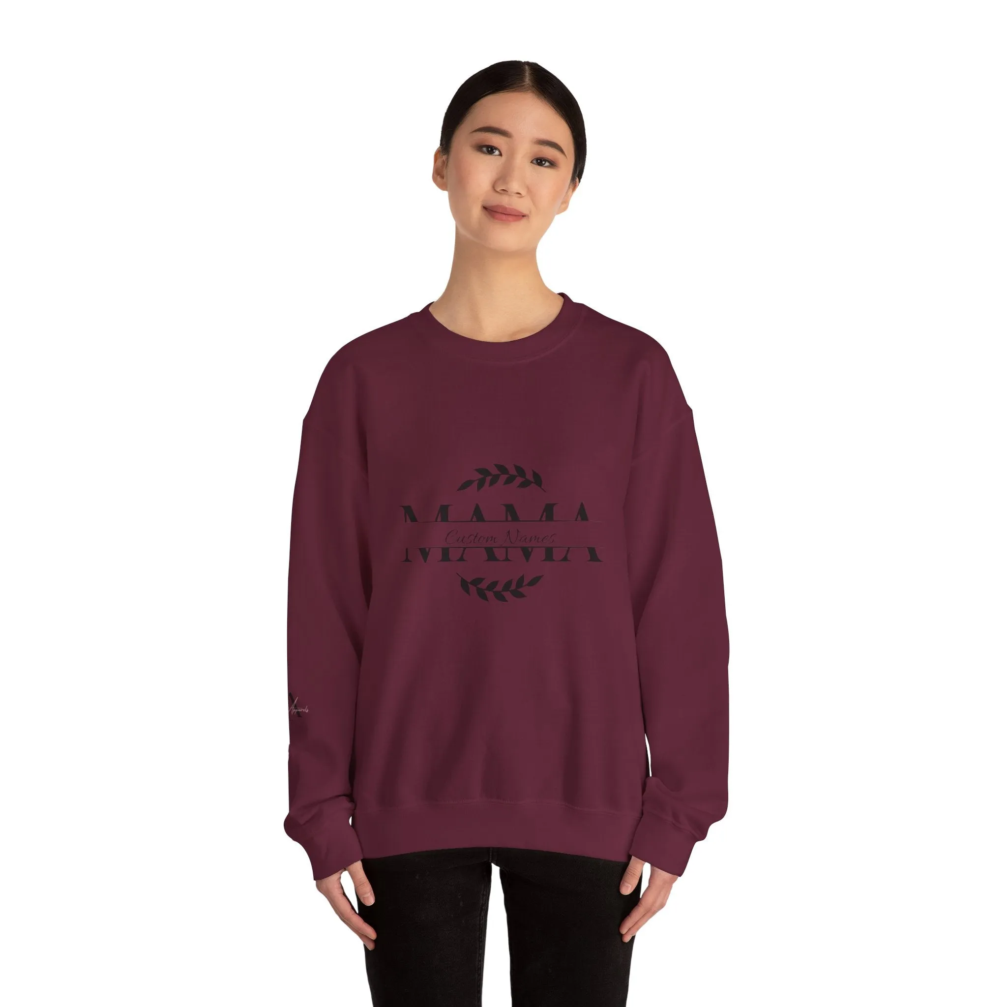 Custom Names Mama Crewnrck Sweatshirt