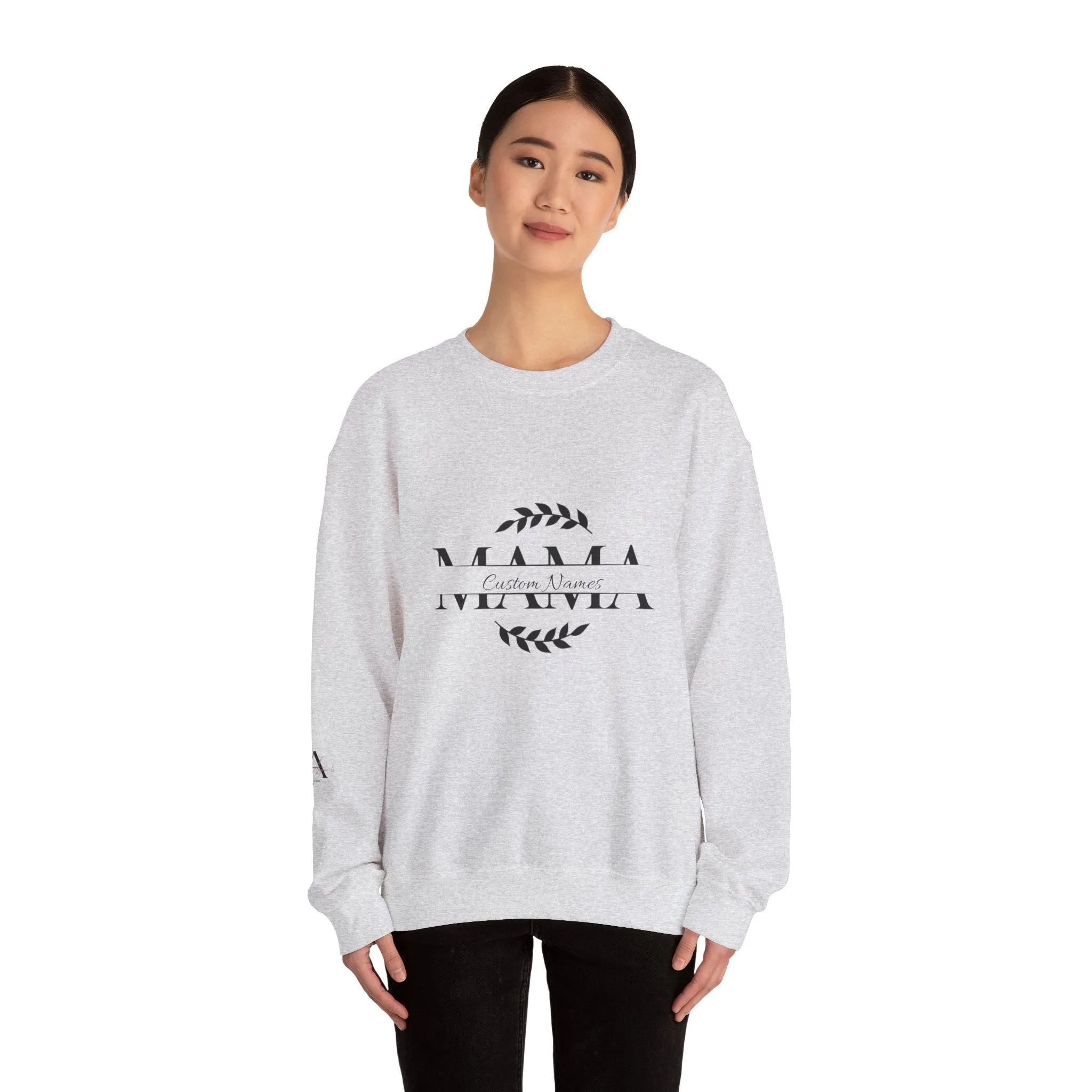 Custom Names Mama Crewnrck Sweatshirt