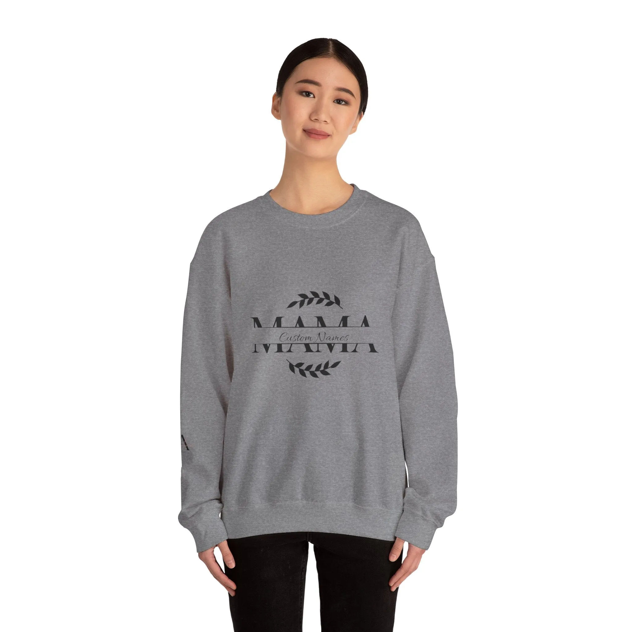 Custom Names Mama Crewnrck Sweatshirt