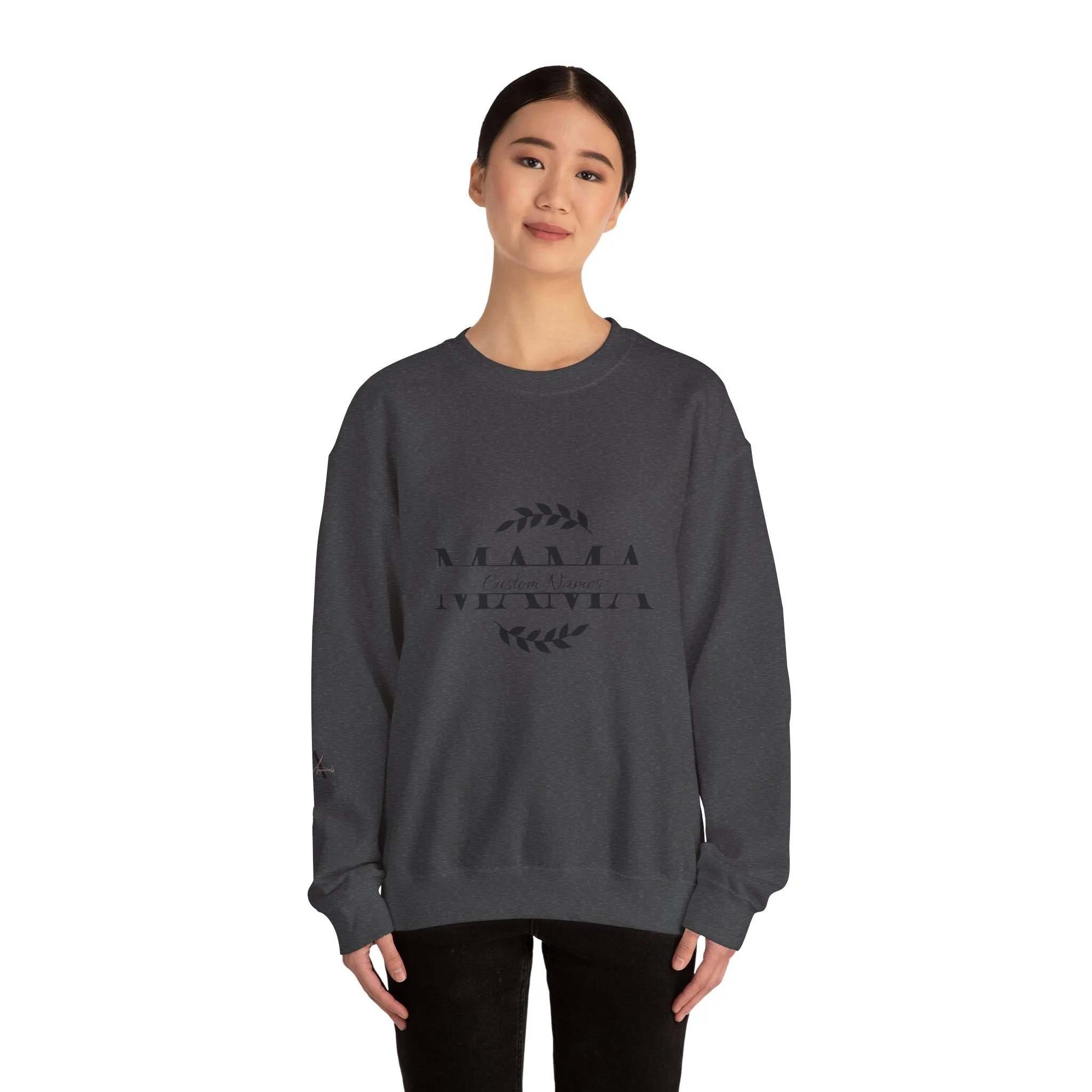 Custom Names Mama Crewnrck Sweatshirt
