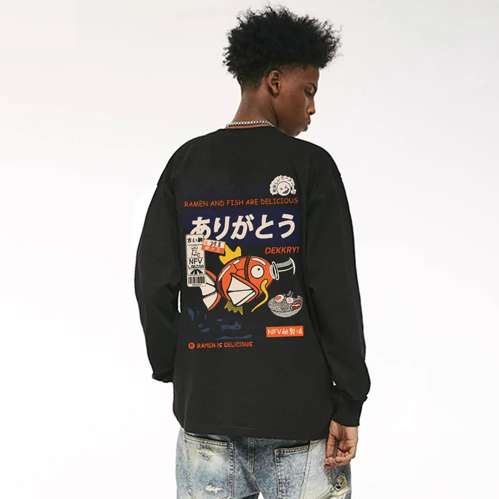 Cute Cartoon Fish Long Sleeve Shirt