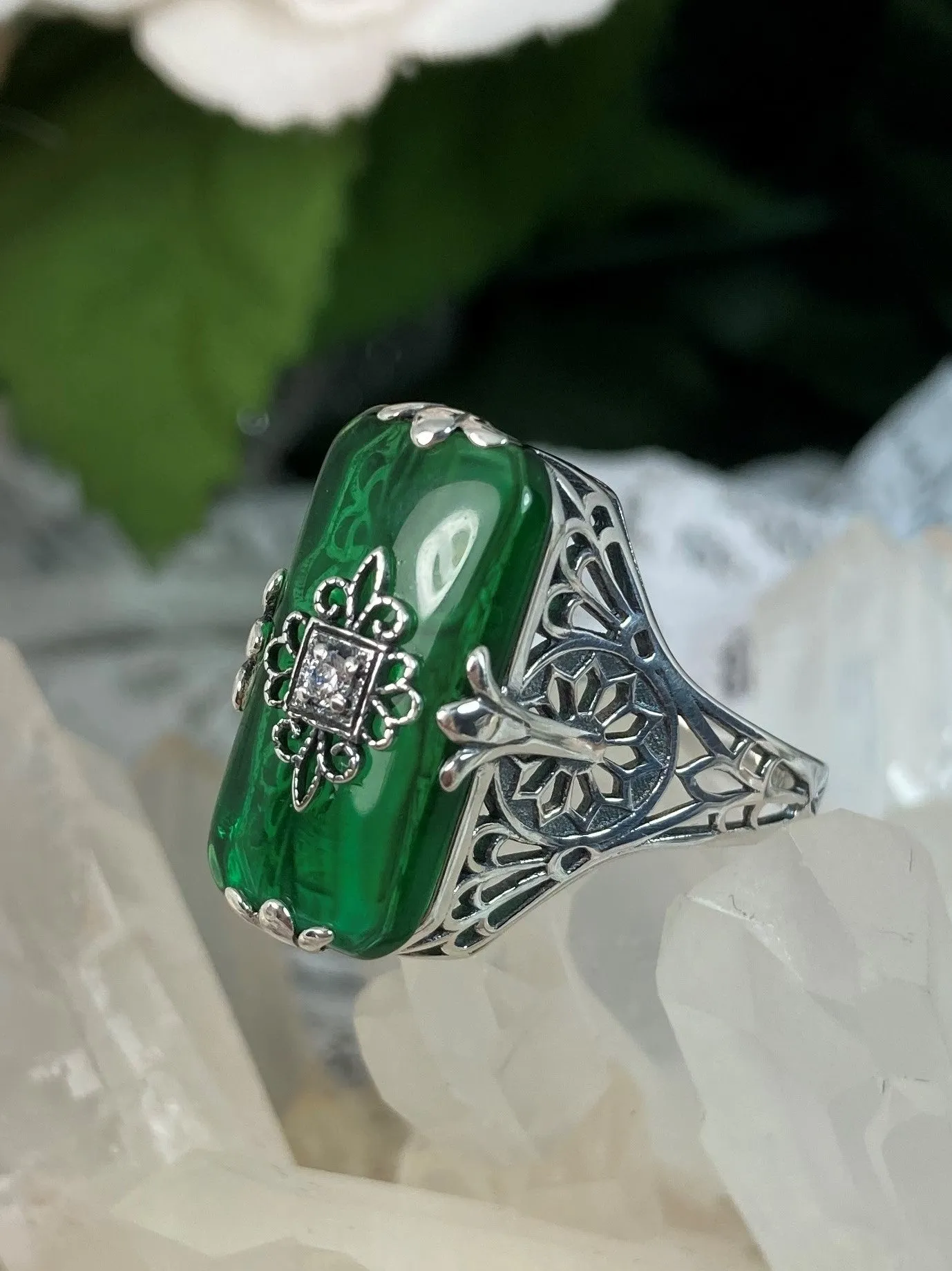 D233 Grace Ring, Embellished Filigree, Edwardian Style Jewelry #D233