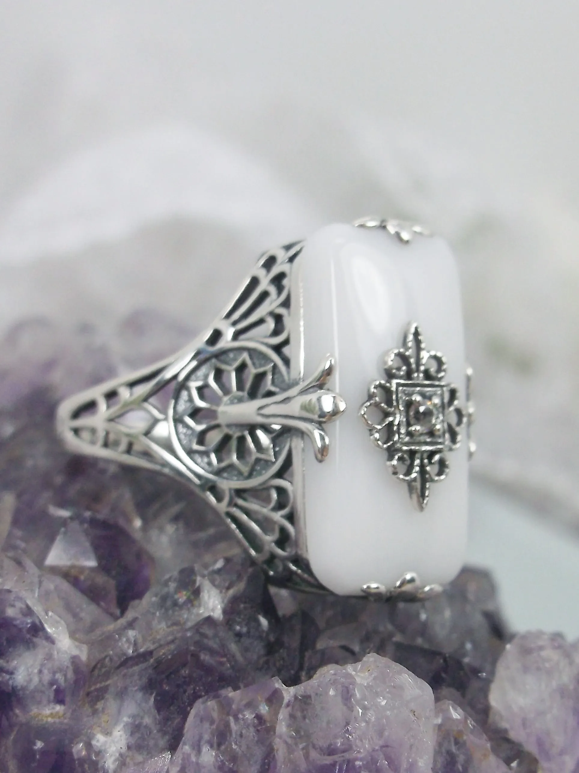 D233 Grace Ring, Embellished Filigree, Edwardian Style Jewelry #D233