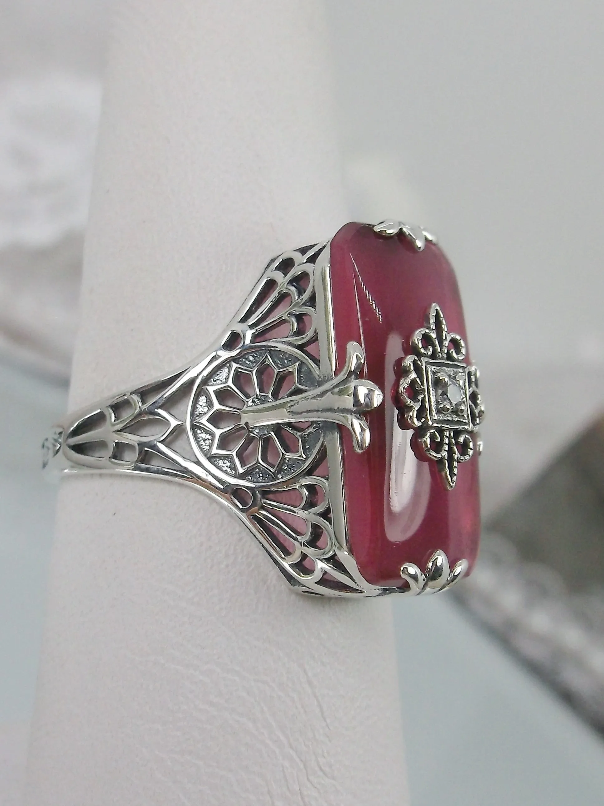 D233 Grace Ring, Embellished Filigree, Edwardian Style Jewelry #D233