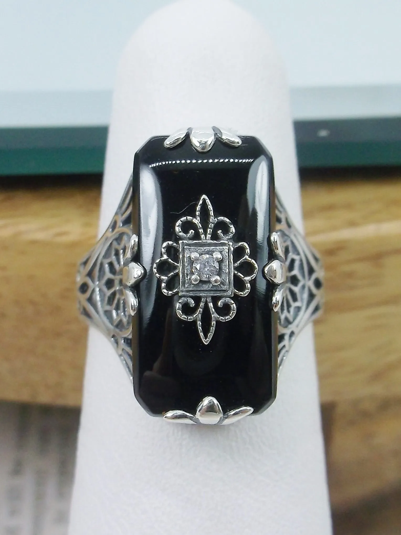 D233 Grace Ring, Embellished Filigree, Edwardian Style Jewelry #D233