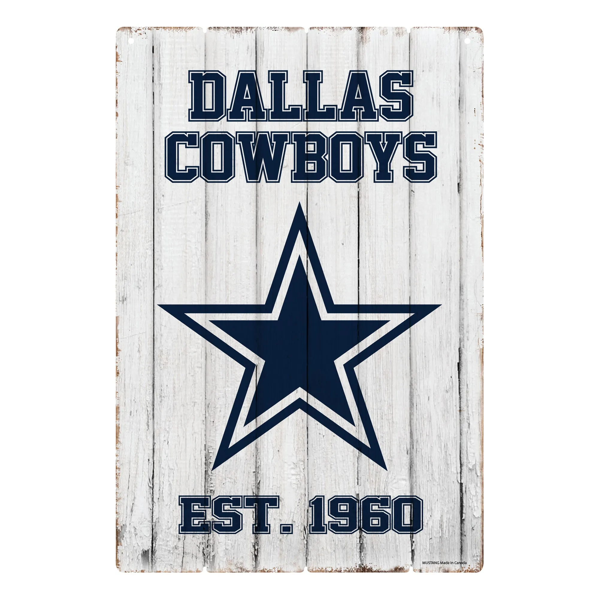Dallas Cowboys 24x16 Established Faux  Wood Sign