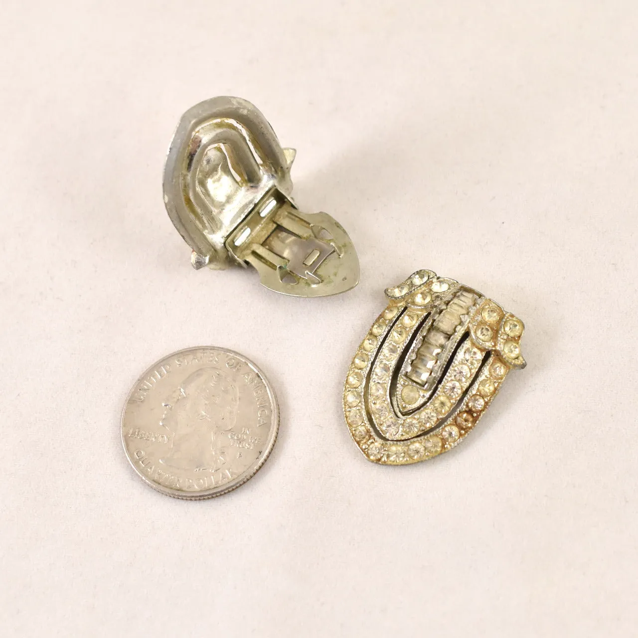 Deco Style Rhinestone Shoe Clips