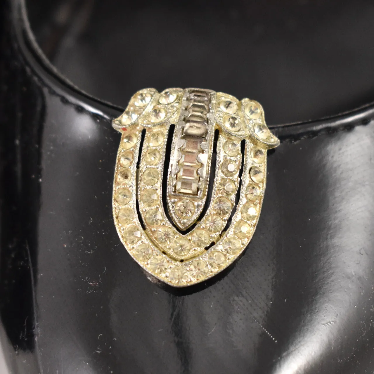 Deco Style Rhinestone Shoe Clips