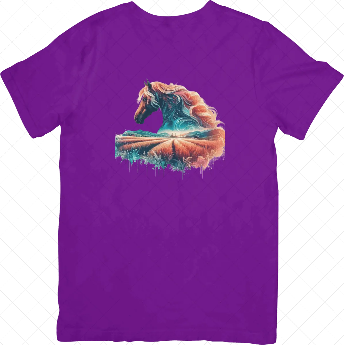 Decorative Horse in the Clouds T-Shirt – Artistic Nature Tee