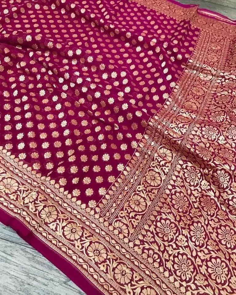 Designer Banarasi  Georgette Chiffon - Silk Saree