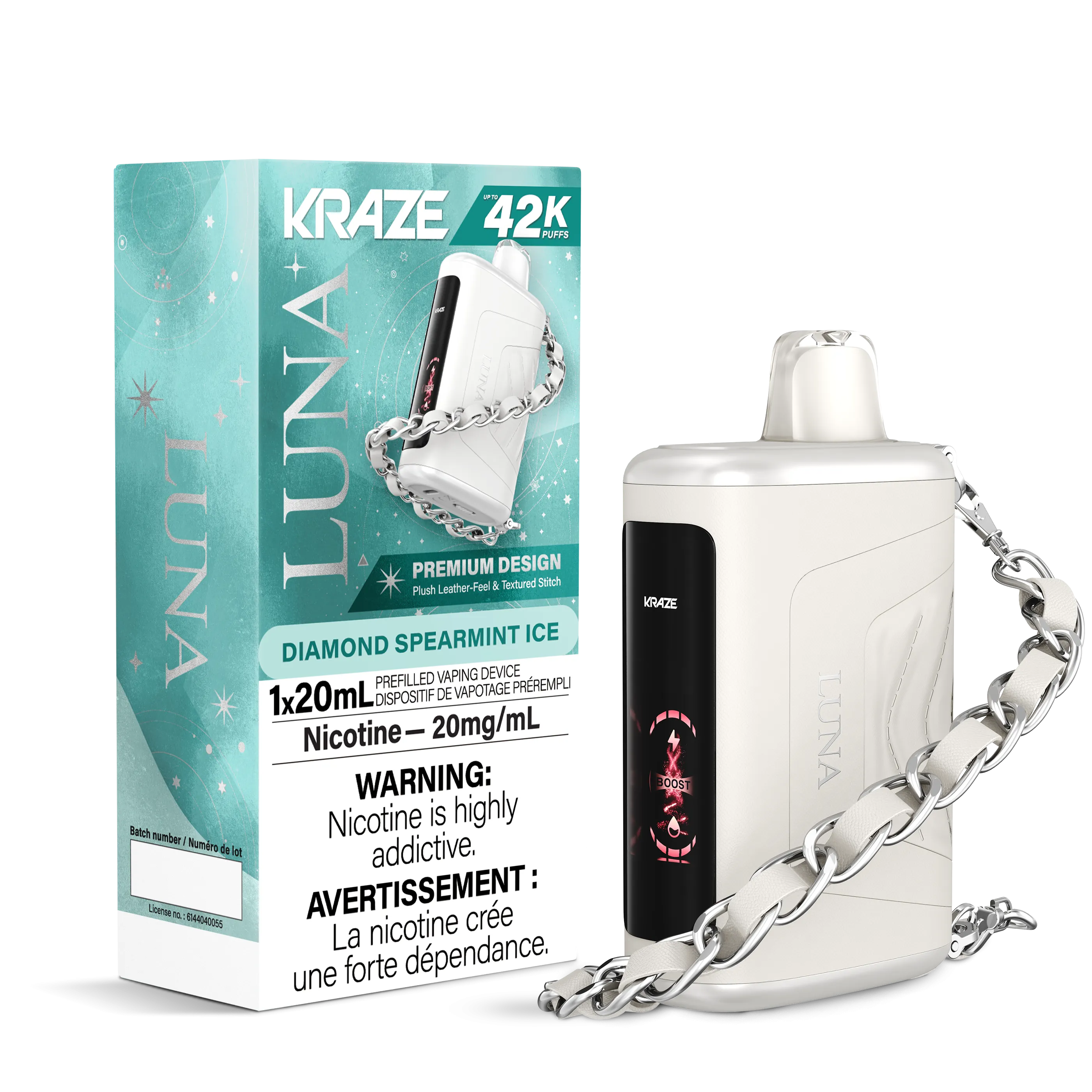 Diamond Spearmint Ice - KRAZE Luna 42K Disposable