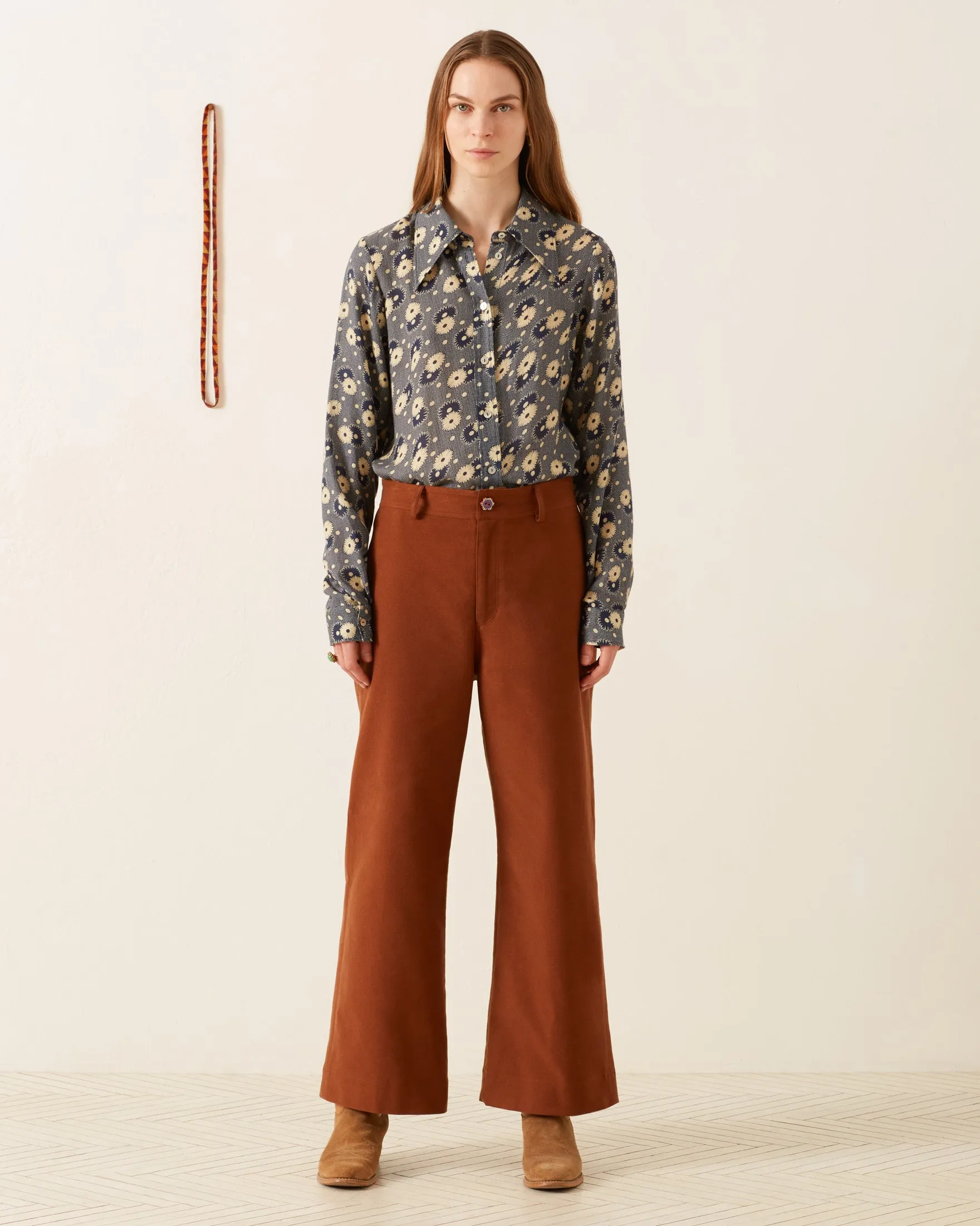 Dolly Navy Daisy Shirt
