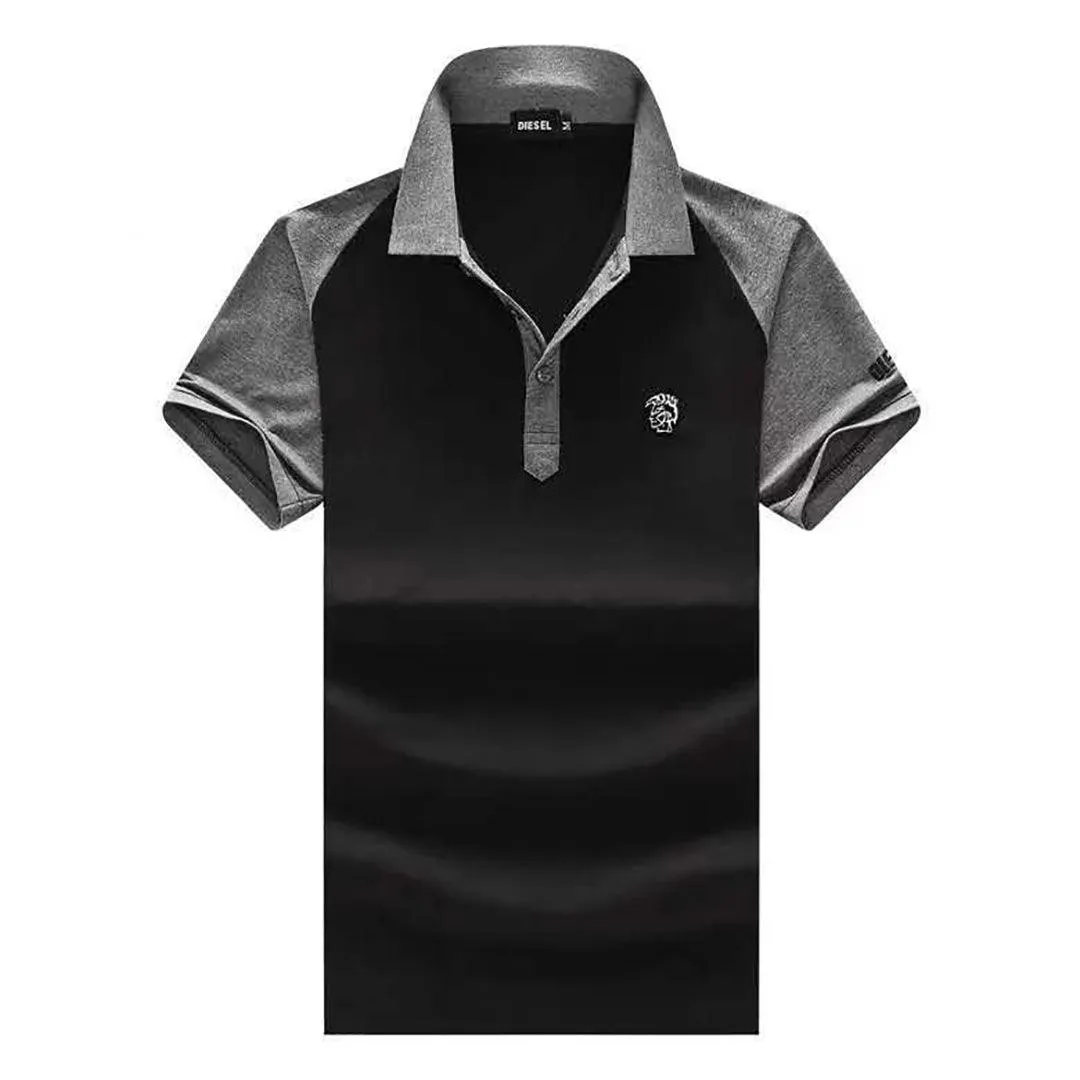 DSL Custom Fit Warrior Head Logo Designed Polo - Black