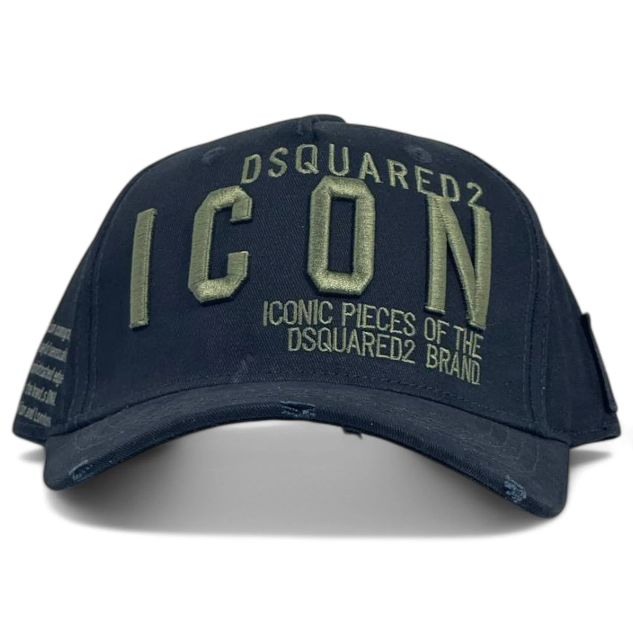 Dsquared2 ICON Black Embroidered Cap – Statement Streetwear