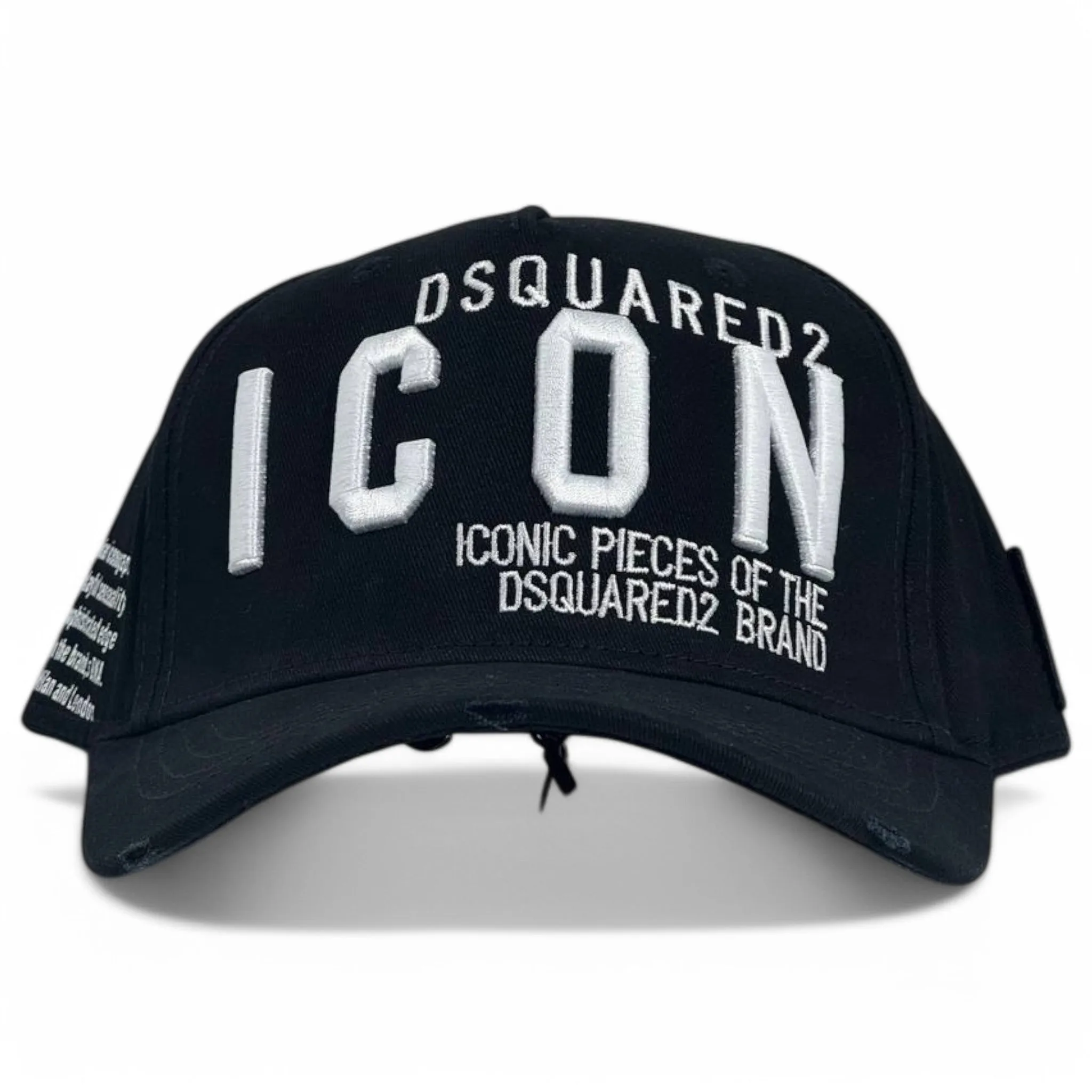 Dsquared2 ICON Black Embroidered Cap – Statement Streetwear