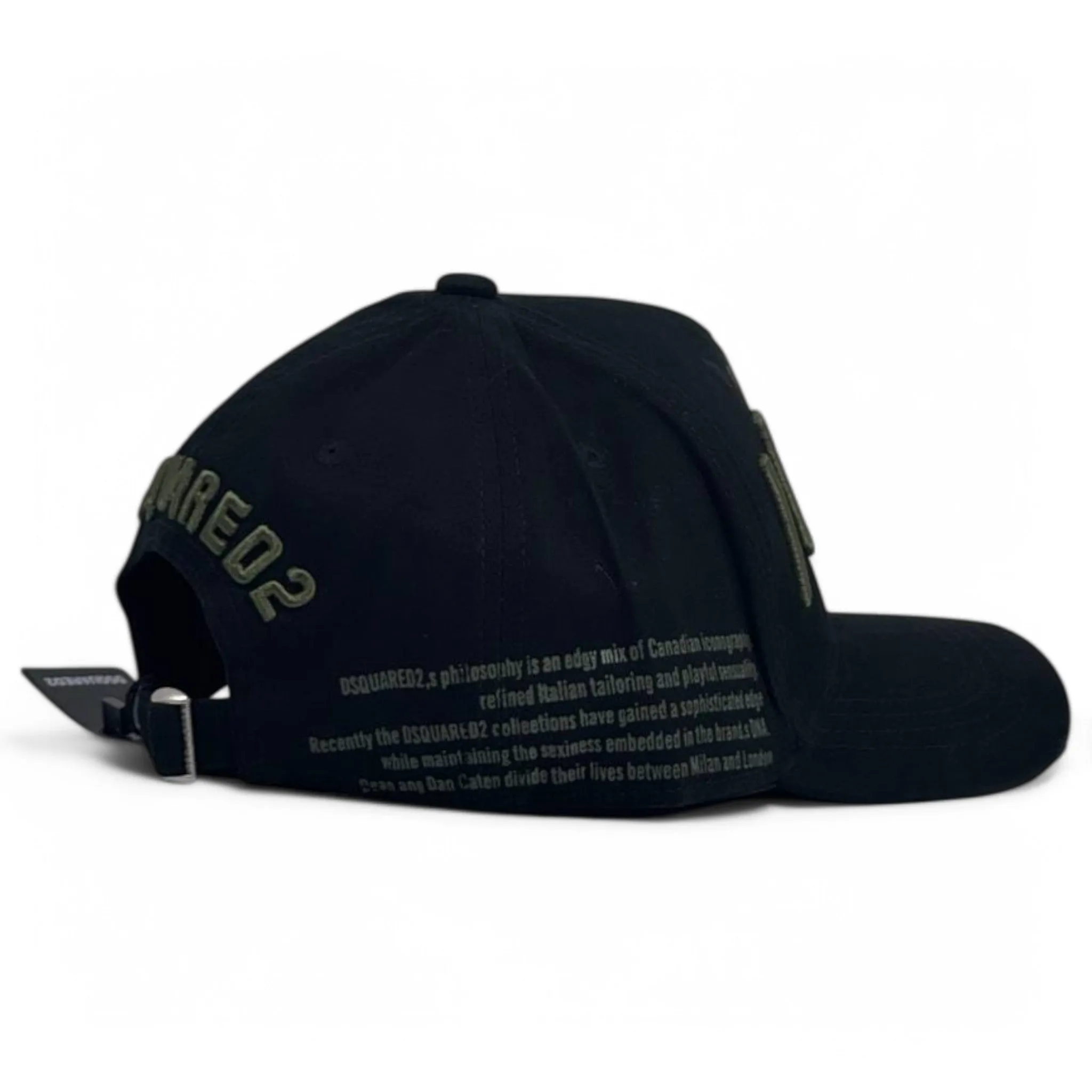 Dsquared2 ICON Black Embroidered Cap – Statement Streetwear