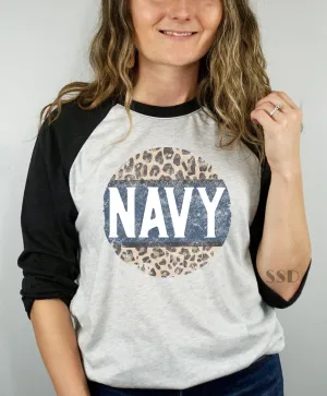 *DTF* Leopard Navy Transfer