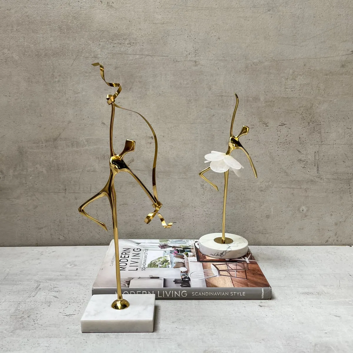 Edit House & Home-Home Artisan Golden Harmony Brass Sculpture