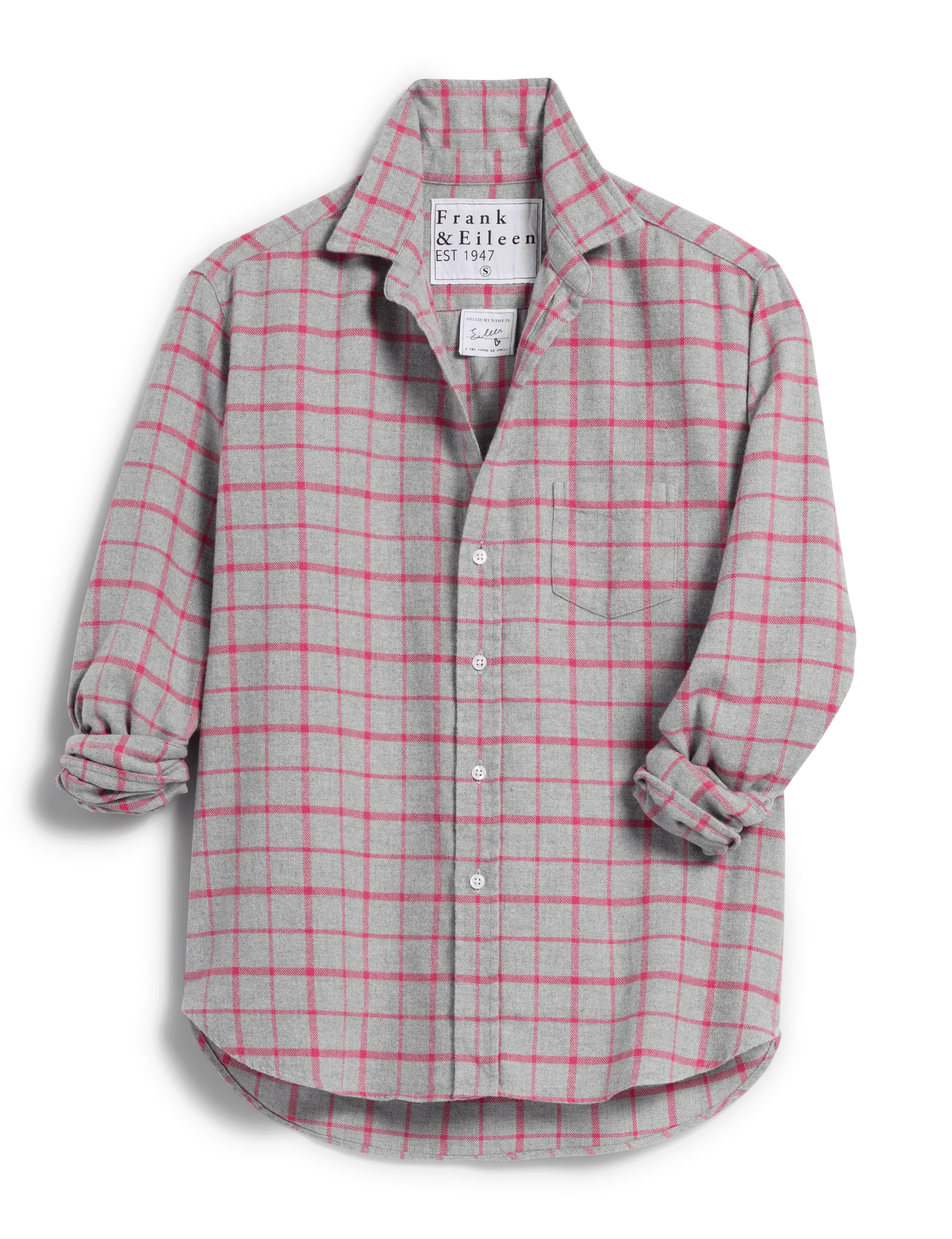 EILEEN Pink Plaid, Italian Flannel
