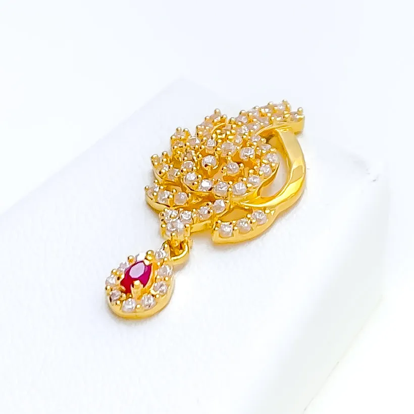 Elevated Graceful CZ Pendant Set