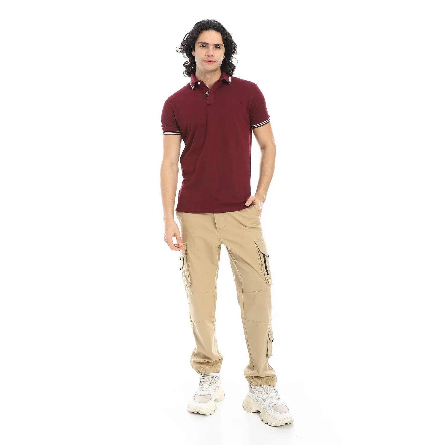 Elite_Stripe_Pique_Polo_Shirt_-_Burgundy
