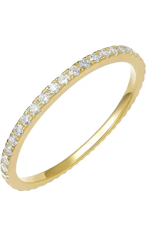 Elle Gold Plated CZ Stackable Ring in 3 Metal Options