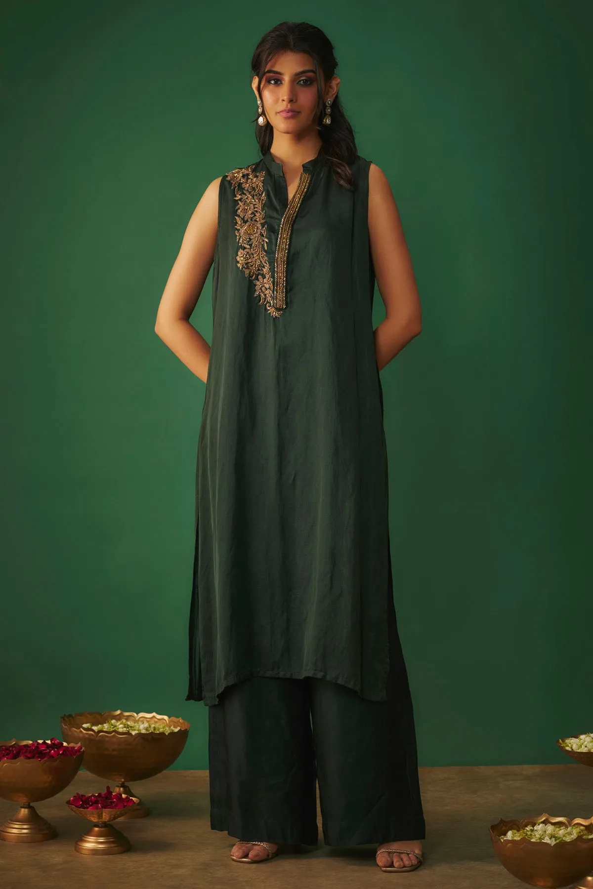 Emerald Green Kurta & Pants