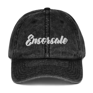 Ensorsale White Vintage Cotton Twill Cap