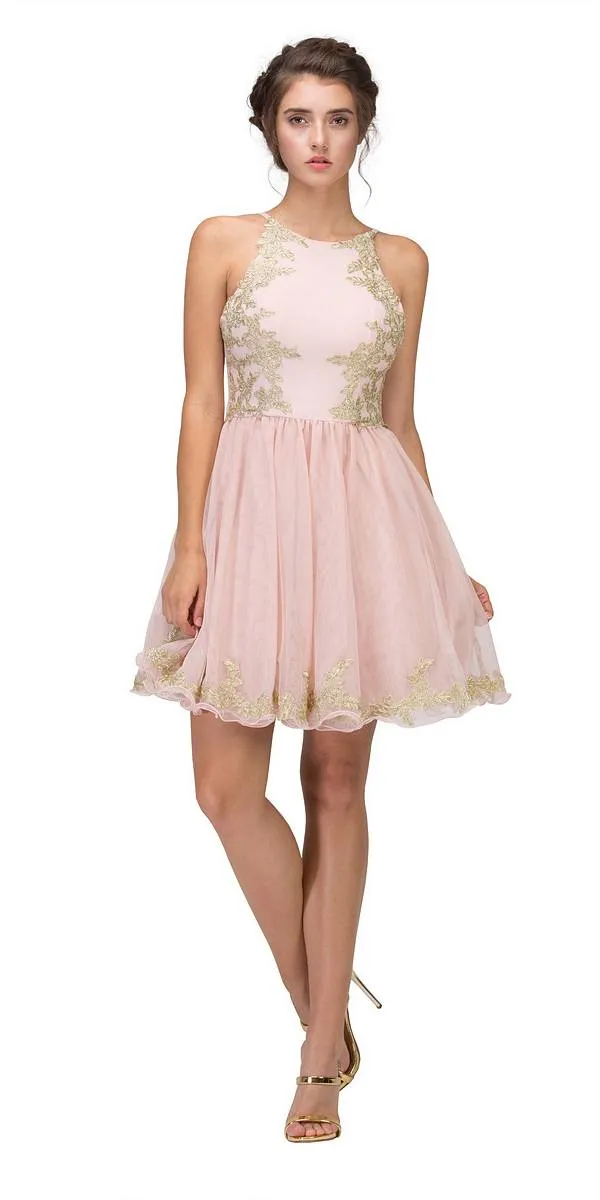 Eureka 6026 Short Dress with Appliques