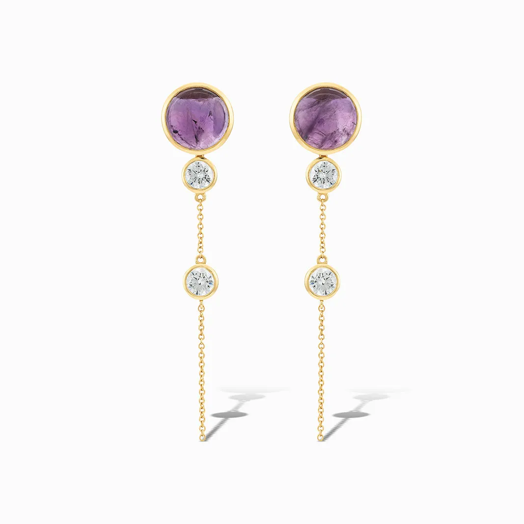 Fallon Drop Earrings in Amethyst