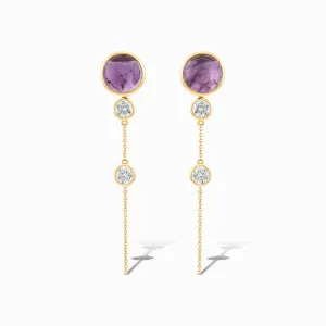 Fallon Drop Earrings in Amethyst