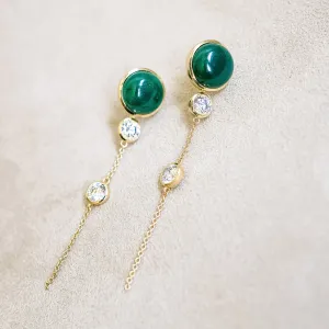 Fallon Drop Earrings in Green Aventurine