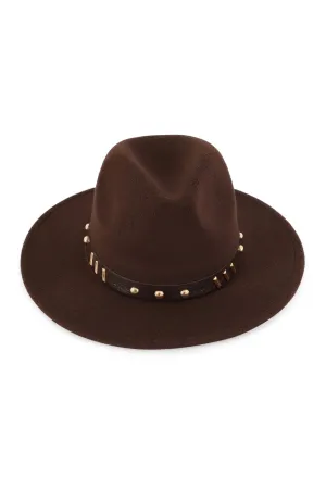 Fedora Classic Hat with Vintage Leather Band Brown - Pack of 6