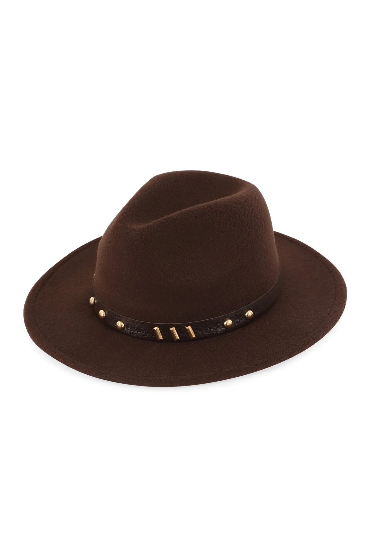 Fedora Classic Hat with Vintage Leather Band Brown - Pack of 6