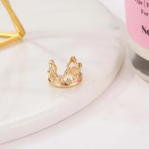 Ferosh Gold Crown Earclips - 2 pc