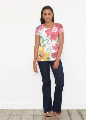 Festive Bloom (8154) ~ Short Sleeve Scoop Shirt