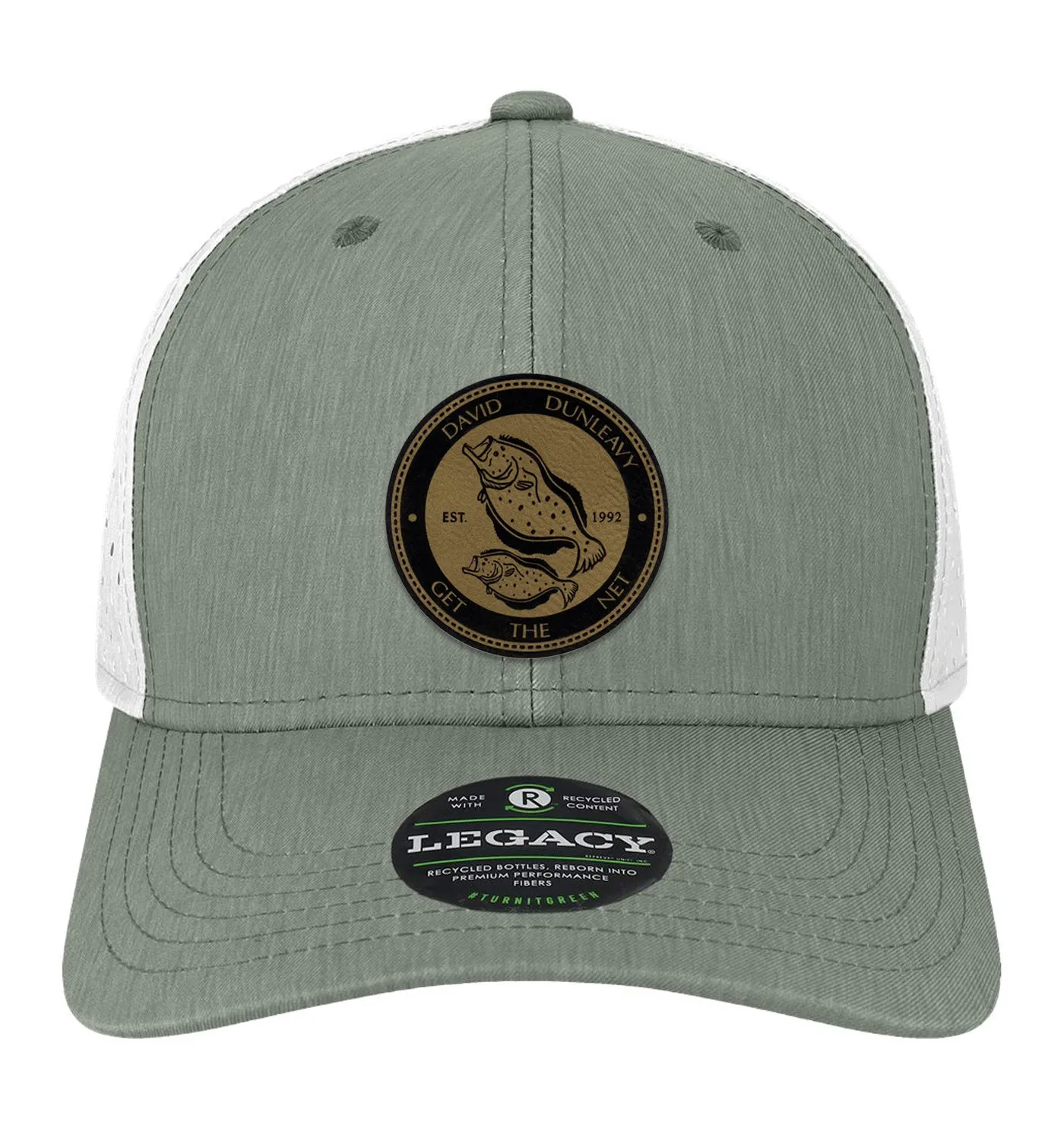 Flounder Deco Performance Dark Grey White Hat