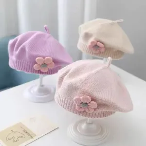 Flower Knitted Beret